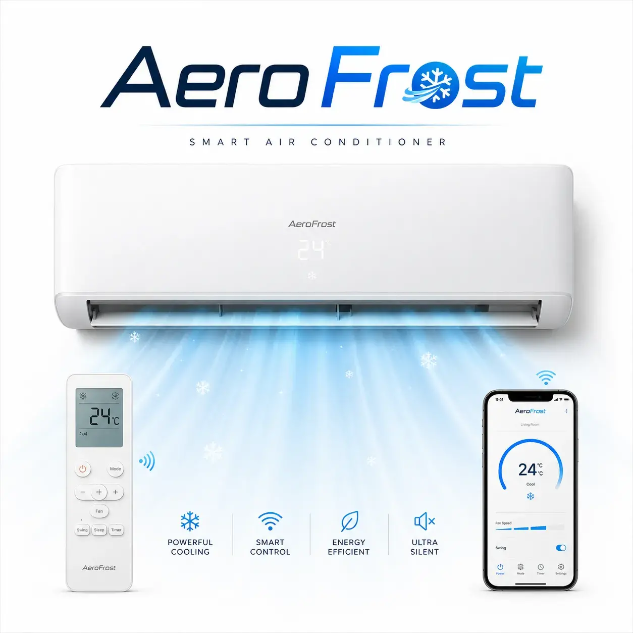 AeroFrost sieninis oro kondicionierius 4 in 1